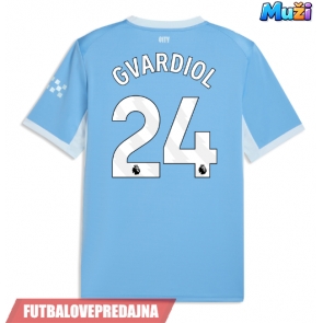 Lacne Muži Futbalové dres Manchester City Josko Gvardiol #24 2026-27 Krátky Rukáv - Domáci